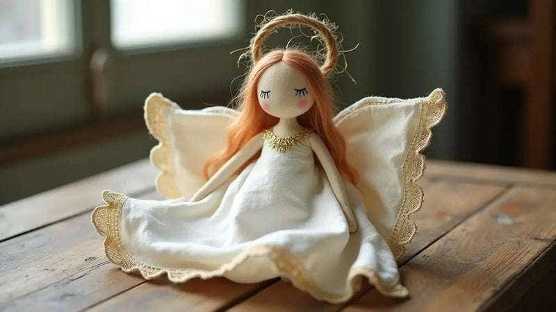 fabriquer un ange de Noël en tissu