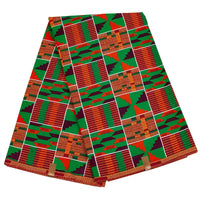 Une pièce pliée en Tissu en wax 100 % coton au mètre de Longan Craft France, motif traditionnel Kente inspiré Ankara aux couleurs vives-matière idéale pour costumes de scène et vêtements.