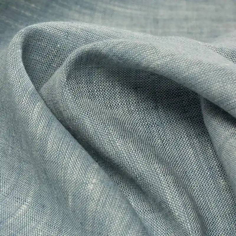 Tissu chambray 100 % lin teint au mètre