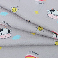 Tissu imprimé vache 100 % polyester au mètre