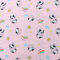 Tissu imprimé vache 100 % polyester au mètre