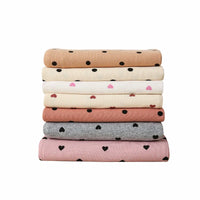 Tissu côtelé imprimé cœur 2x2 au mètre