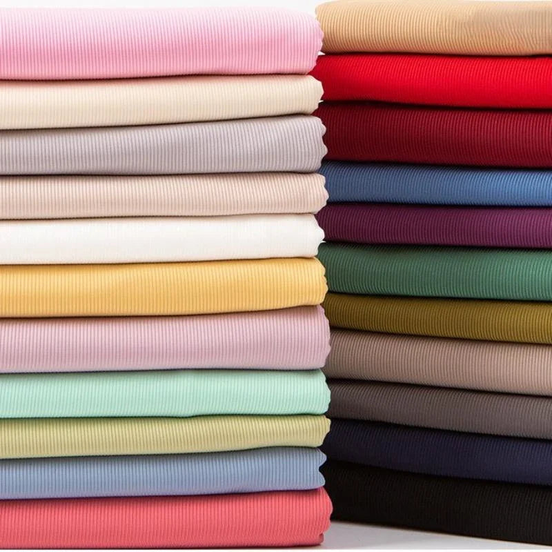 Tissu côtelé fin extensible 2x2 au mètre