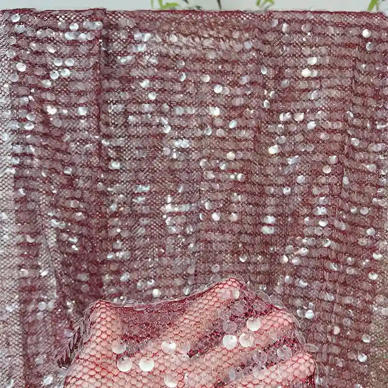 Tissu tulle à sequins au mètre