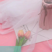 Tissu tulle uni en polyester au mètre