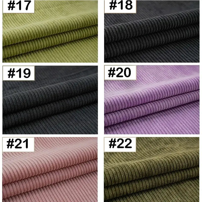 Tissu velours côtelé 8 côtes uni au mètre