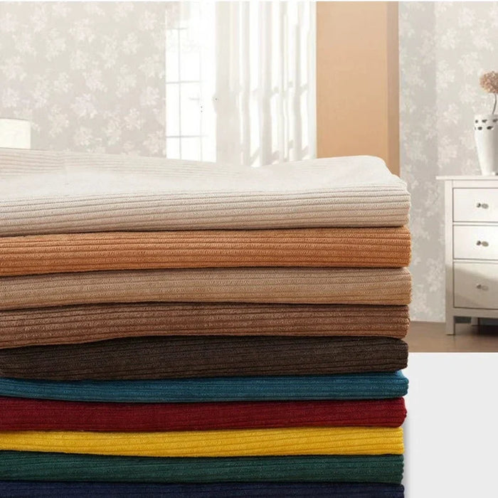 Tissu velours côtelé 8 côtes uni au mètre
