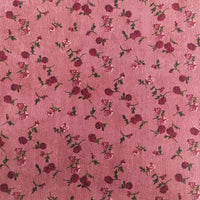 Tissu velour côtelé coton 8 côtes à motif floral au mètre