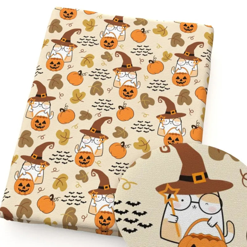 Tissu pour patchwork d'Halloween au mètre