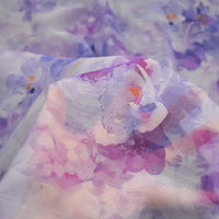 Mousseline violette style ancien au mètre