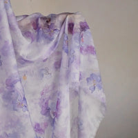 Mousseline violette style ancien au mètre