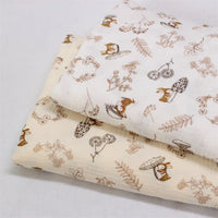 Tissu double gaze de coton imprimé animaux au mètre