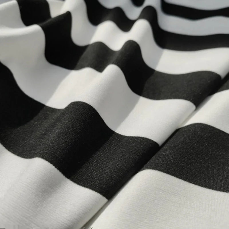 Ponte Roma rayé noir et blanc au mètre