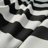 Ponte Roma rayé noir et blanc au mètre