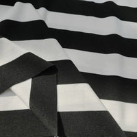 Ponte Roma rayé noir et blanc au mètre