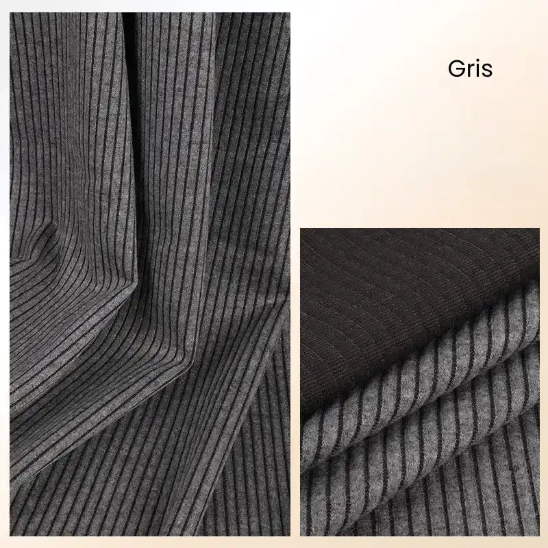 Tissu côtelé suédé au mètre : maille côtelée épaisse et extensible