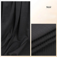 Tissu côtelé suédé au mètre : maille côtelée épaisse et extensible