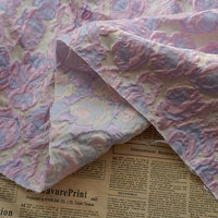Brocart à motifs bulles et fleurs au mètre