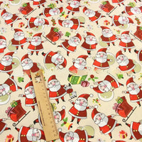 Tissu en coton imprimé à motifs de Noël au mètre