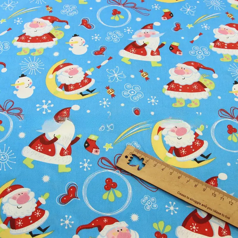Tissu en coton imprimé à motifs de Noël au mètre