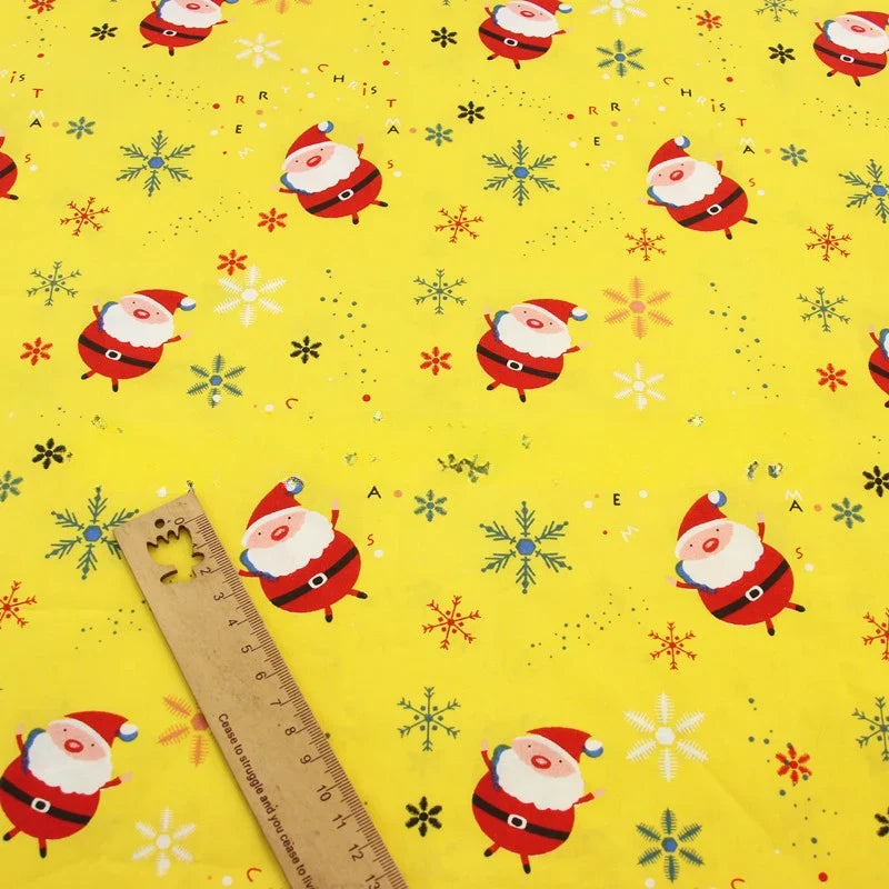 Tissu en coton imprimé à motifs de Noël au mètre