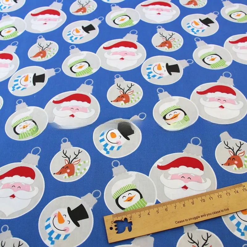 Tissu en coton imprimé à motifs de Noël au mètre