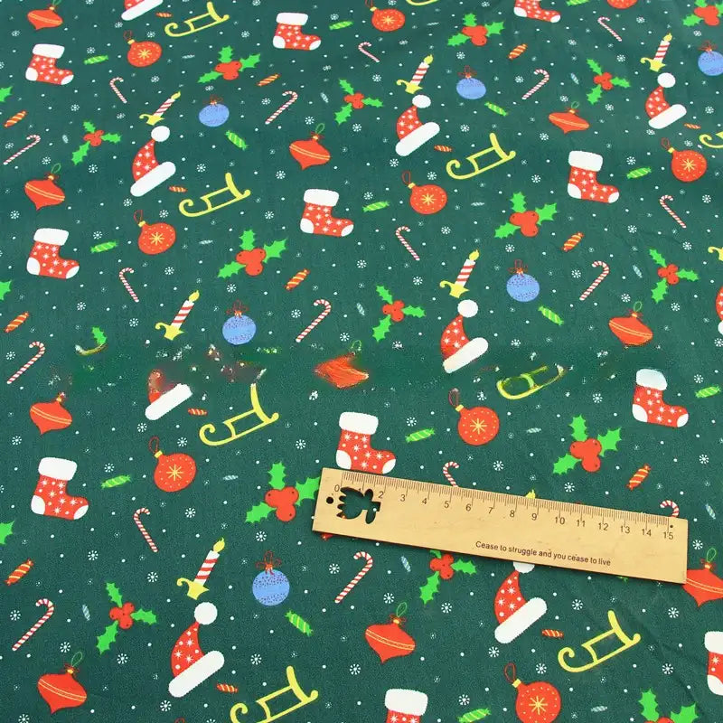 Tissu en coton imprimé à motifs de Noël au mètre
