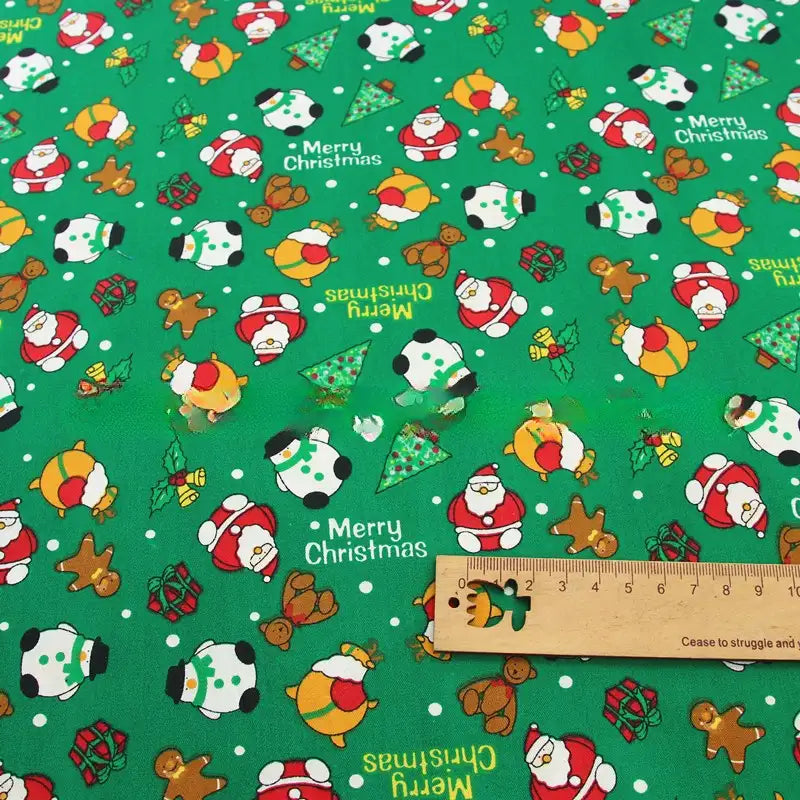 Tissu en coton imprimé à motifs de Noël au mètre