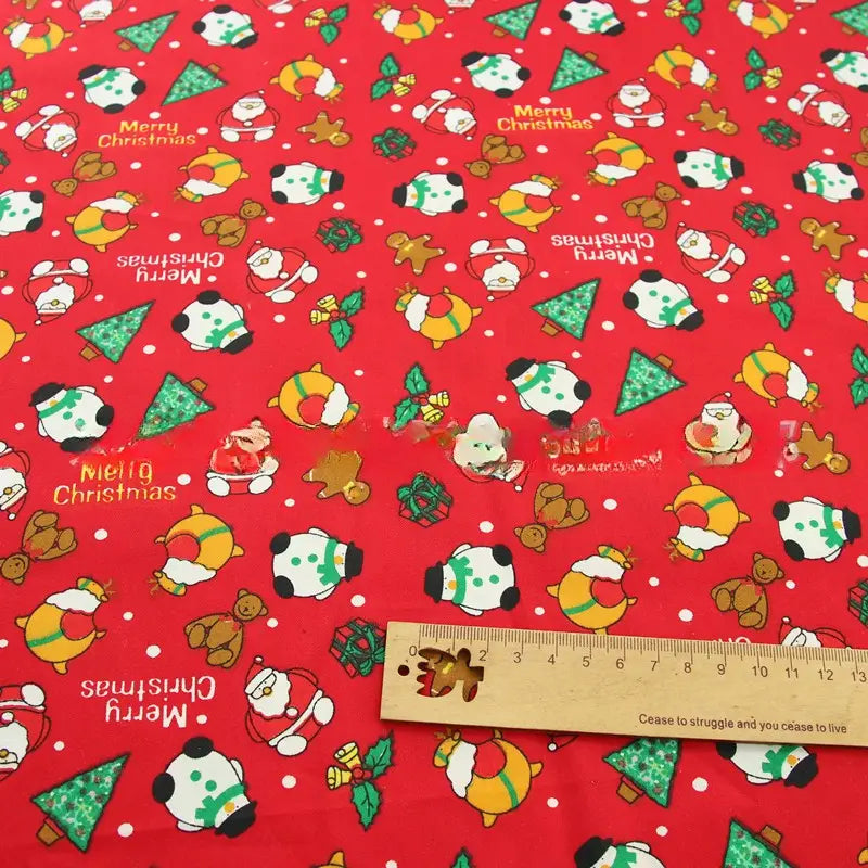 Tissu en coton imprimé à motifs de Noël au mètre