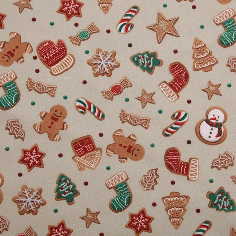 Tissu de Noël imprimé façon dessin animé au mètre