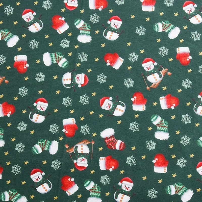 Tissu de Noël imprimé façon dessin animé au mètre