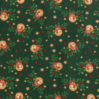 Tissu de Noël imprimé façon dessin animé au mètre