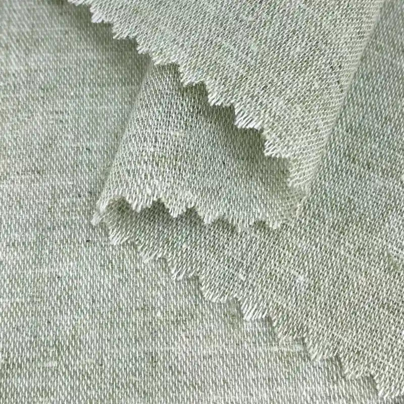 Tissu chambray en mélange coton-lin au mètre