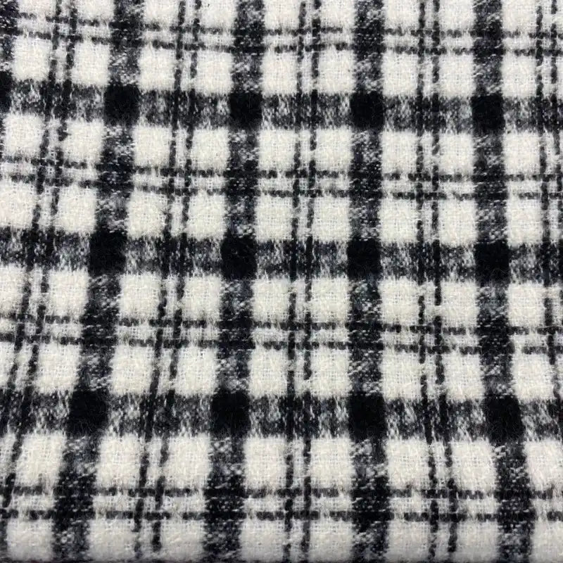 Tissu tweed à carreaux classique au mètre