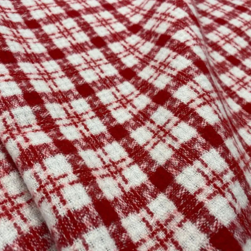 Tissu tweed à carreaux classique au mètre