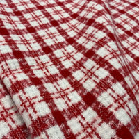 Tissu tweed à carreaux classique au mètre