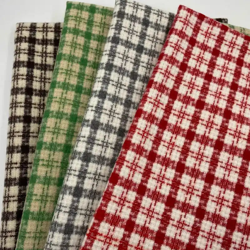 Tissu tweed à carreaux classique au mètre