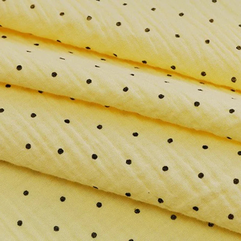 Gaze de coton à petits pois classiques au mètre