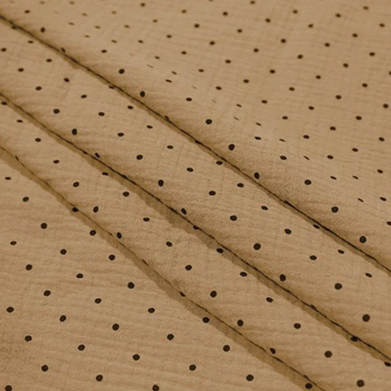 Gaze de coton à petits pois classiques au mètre