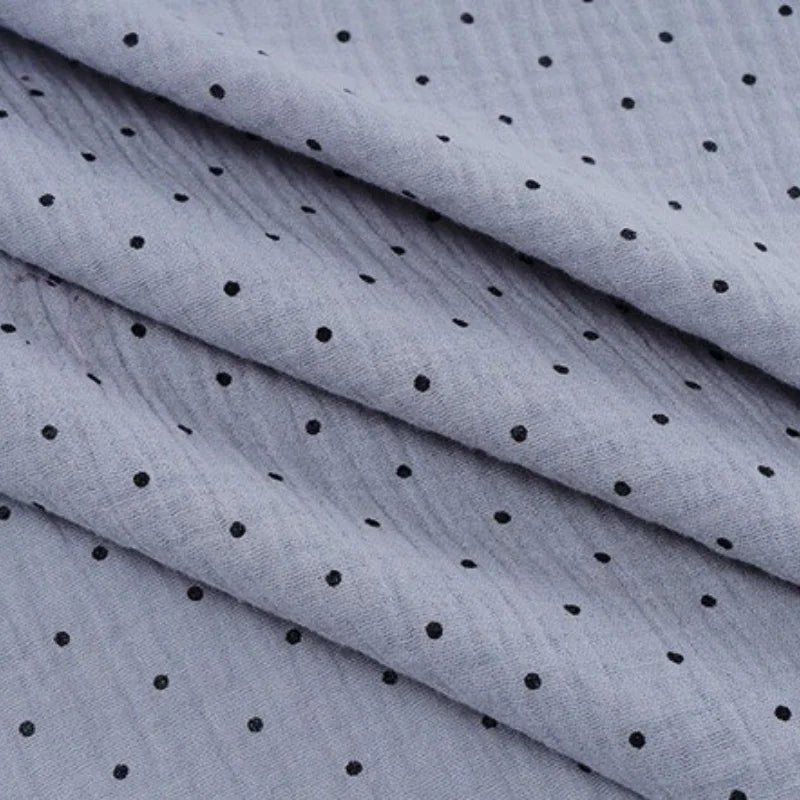 Gaze de coton à petits pois classiques au mètre