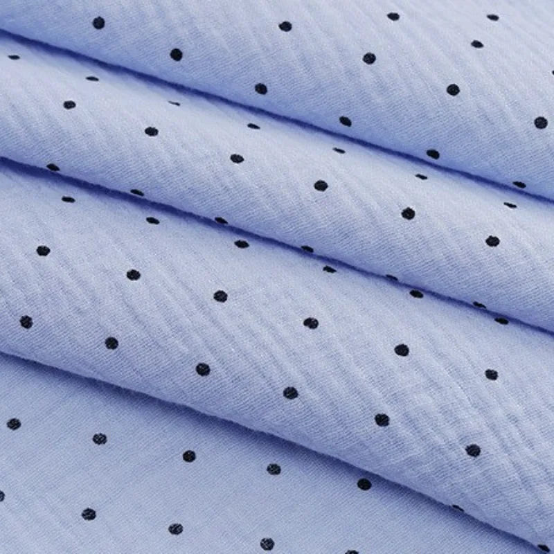 Gaze de coton à petits pois classiques au mètre