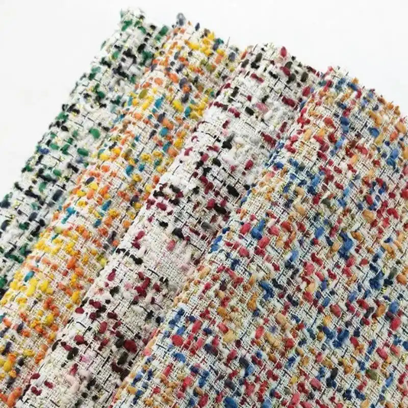 Tissu en tweed coloré au mètre