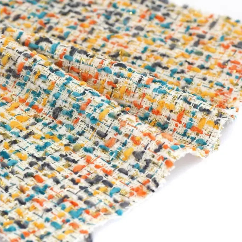 Tissu en tweed coloré au mètre