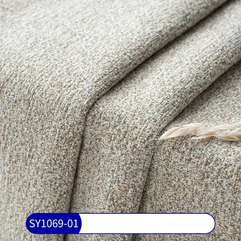 Tissu chenille à pois multicolores au mètre