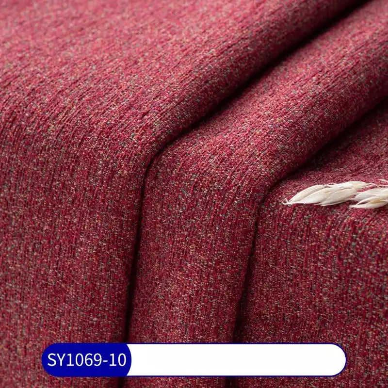 Tissu chenille à pois multicolores au mètre