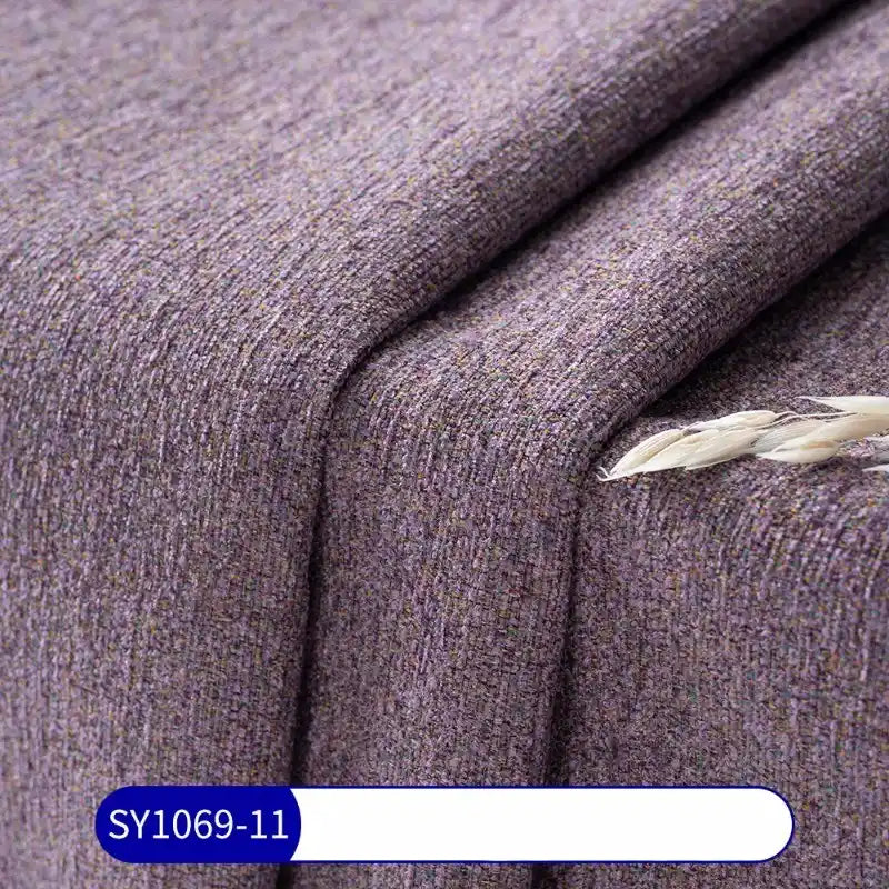 Tissu chenille à pois multicolores au mètre