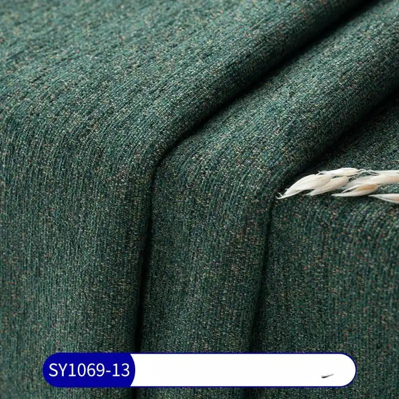 Tissu chenille à pois multicolores au mètre