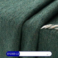 Tissu chenille à pois multicolores au mètre
