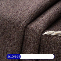 Tissu chenille à pois multicolores au mètre