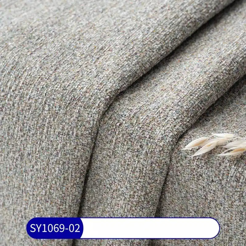 Tissu chenille à pois multicolores au mètre